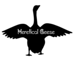 Heretical Geese: goose silhouette against black background